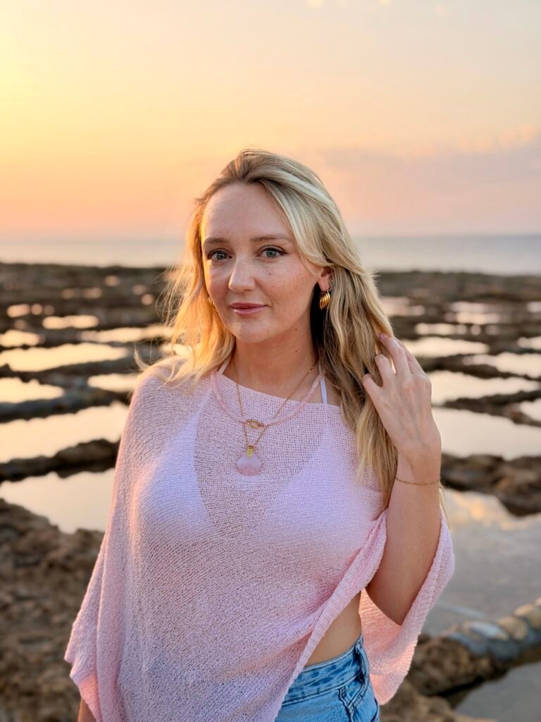 Karla wearing an mvintage necklace at