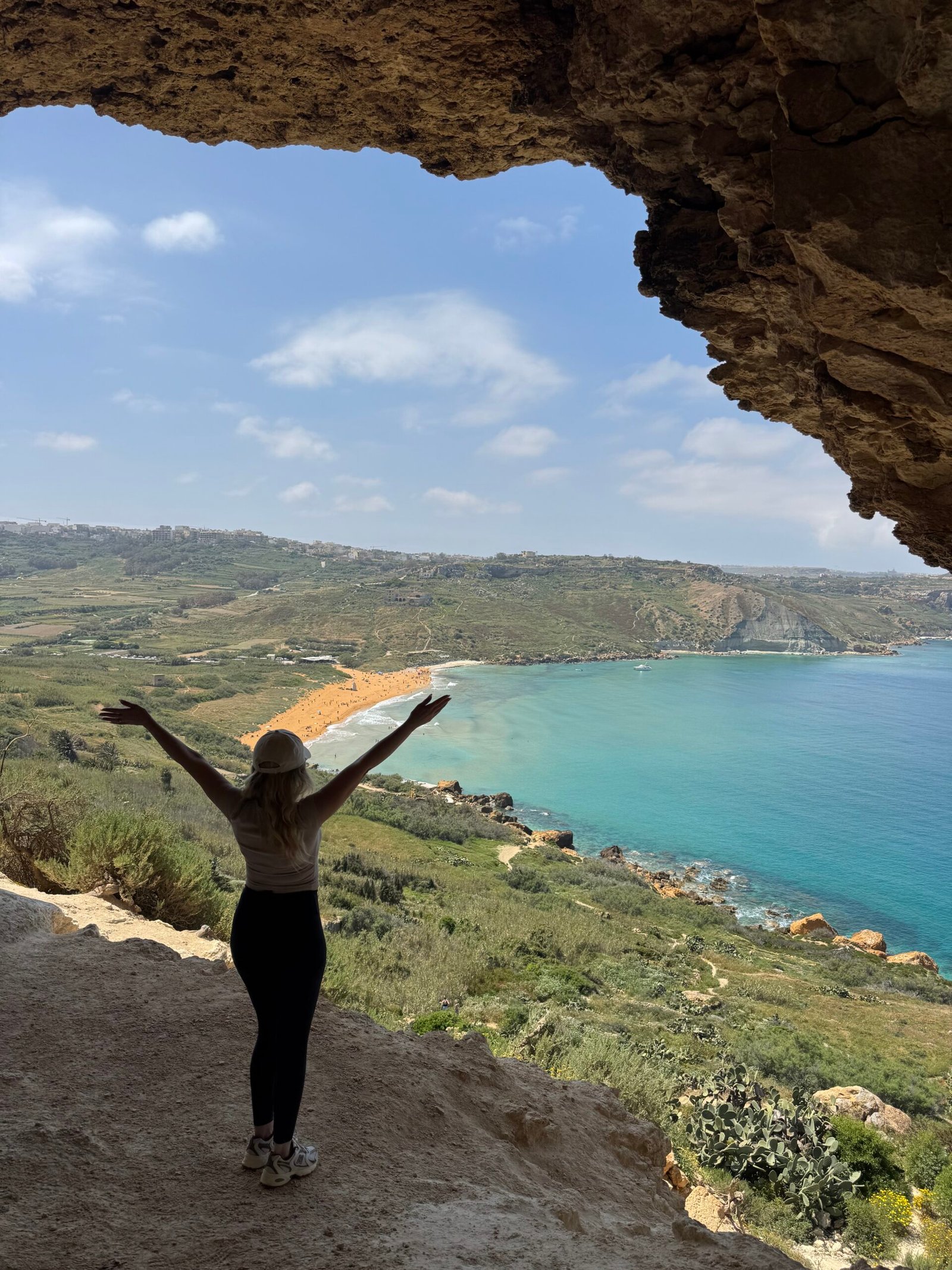 Ramla Bay Cave view, Gozo Island